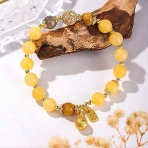 ✨Boho New Beaded bracelet with luck 🍀 charm